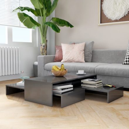 vidaXL szerelt fa rakásolható dohányzóasztalszett 100x100x26,5cm