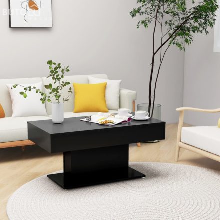 vidaXL fekete szerelt fa dohányzóasztal 96 x 50 x 45 cm