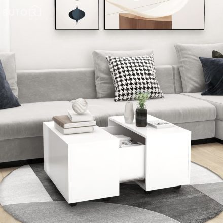 vidaXL fehér szerelt fa dohányzóasztal 60 x 60 x 38 cm