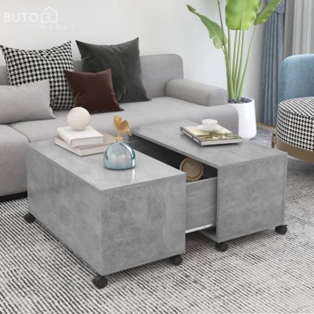 vidaXL betonszürke szerelt fa dohányzóasztal 75 x 75 x 38 cm