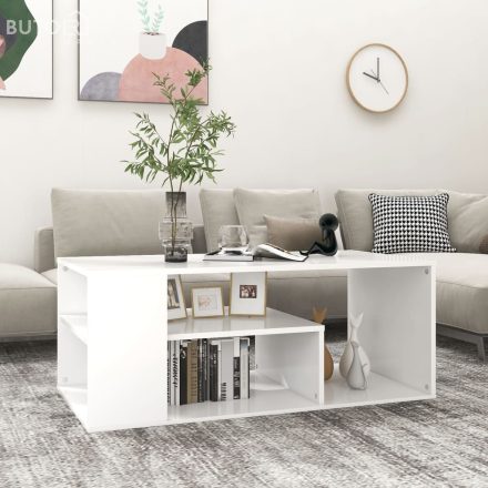 vidaXL fehér szerelt fa dohányzóasztal 100 x 50 x 40 cm