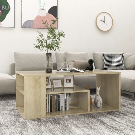 vidaXL sonoma tölgy színű szerelt fa dohányzóasztal 100x50x40 cm