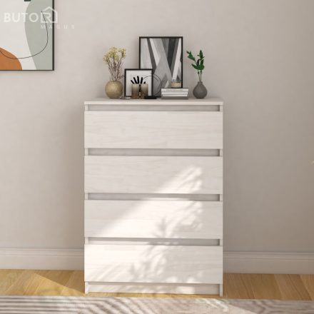 vidaXL fehér tömör fenyőfa kisszekrény 60 x 36 x 84 cm
