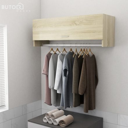 vidaXL sonoma tölgy színű szerelt fa ruhásszekrény 100 x 32,5 x 35 cm