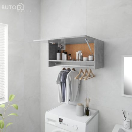 vidaXL betonszürke szerelt fa ruhásszekrény 70 x 32,5 x 35 cm