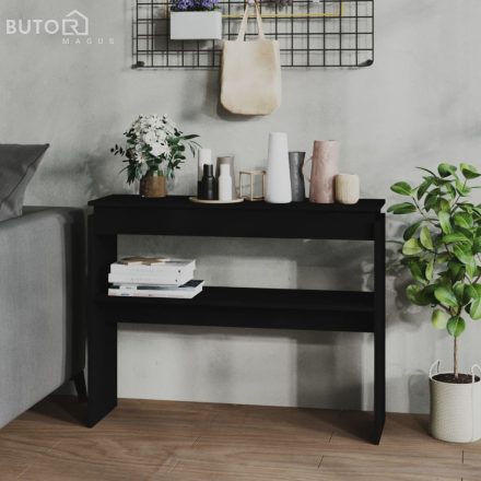 vidaXL fekete szerelt fa tálalóasztal 102 x 30 x 80 cm