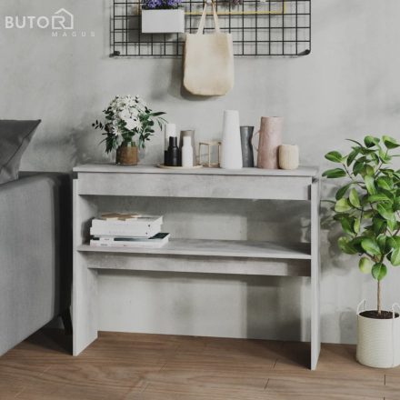 vidaXL betonszürke szerelt fa tálalóasztal 102 x 30 x 80 cm