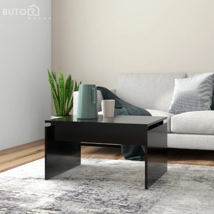 vidaXL fekete szerelt fa dohányzóasztal 68 x 50 x 38 cm
