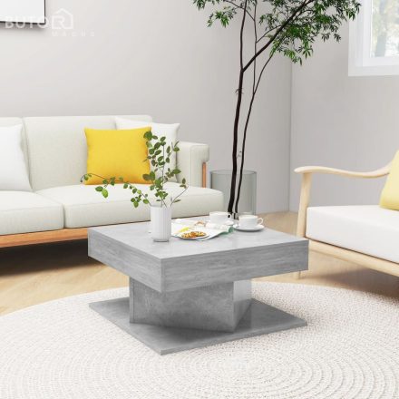 vidaXL betonszürke szerelt fa dohányzóasztal 57 x 57 x 30 cm