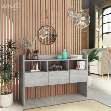 vidaXL betonszürke szerelt fa tálalószekrény 105 x 30 x 70 cm
