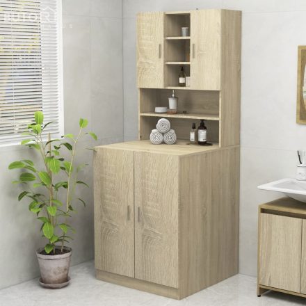 vidaXL sonoma tölgy színű mosógépszekrény 70,5 x 25,5 x 90 cm