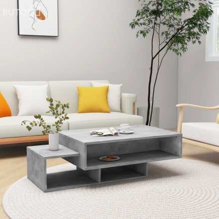 vidaXL betonszürke szerelt fa dohányzóasztal 105 x 55 x 32 cm