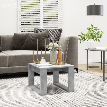 vidaXL betonszürke szerelt fa kisasztal 50 x 50 x 35 cm