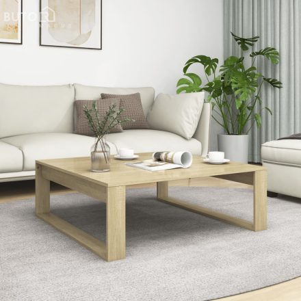 vidaXL sonoma tölgy színű szerelt fa dohányzóasztal 100 x 100 x 35 cm