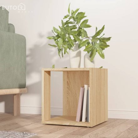 vidaXL sonoma tölgy színű szerelt fa kisasztal 33 x 33 x 34,5 cm
