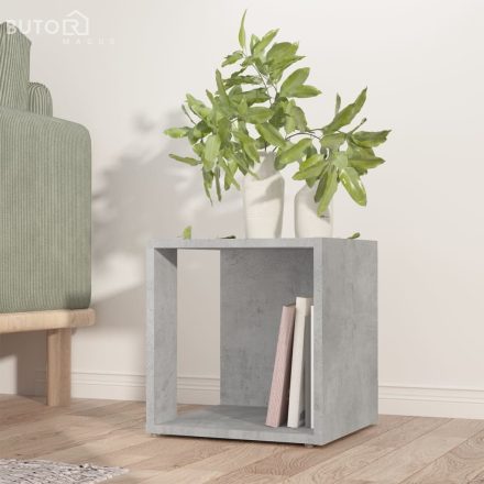 vidaXL betonszürke szerelt fa kisasztal 33 x 33 x 34,5 cm
