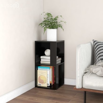 vidaXL fekete szerelt fa sarokszekrény 33 x 33 x 67 cm