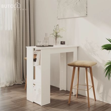 vidaXL fehér szerelt fa bárasztal polccal 102 x 50 x 103,5 cm