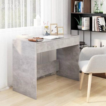 vidaXL betonszürke szerelt fa íróasztal 101x50x76,5 cm