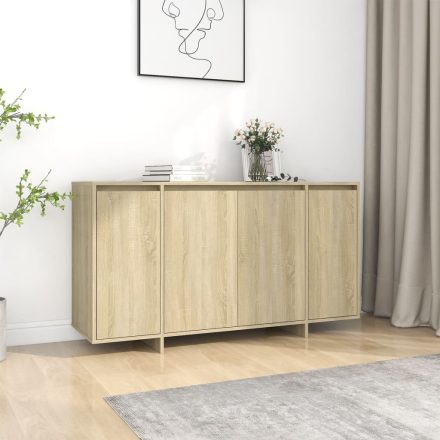 vidaXL sonoma tölgy színű szerelt fa tálalószekrény 135x41x75 cm