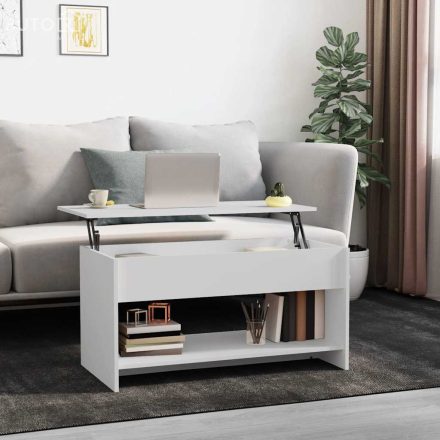 vidaXL fehér szerelt fa dohányzóasztal 102x50x52,5 cm