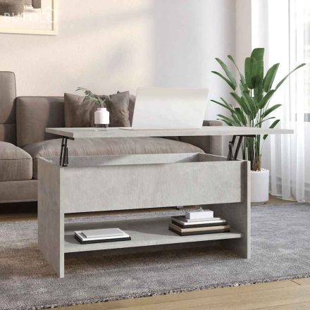 vidaXL betonszürke szerelt fa dohányzóasztal 80x50x40 cm