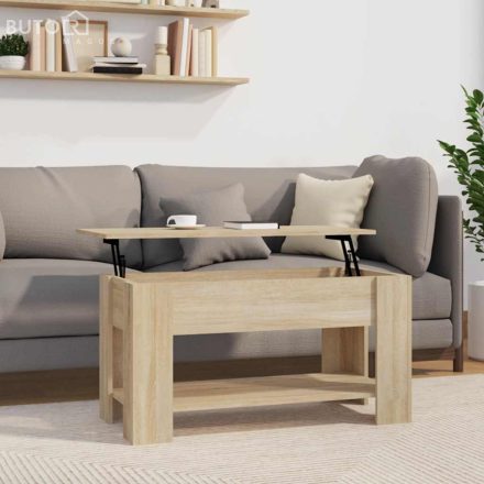 vidaXL sonoma tölgy színű szerelt fa dohányzóasztal 101 x 49 x 52 cm