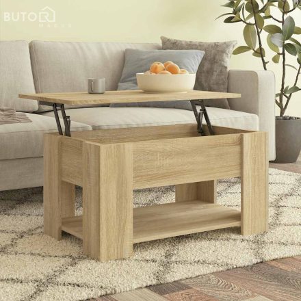 vidaXL sonoma tölgy színű szerelt fa dohányzóasztal 79x49x41 cm