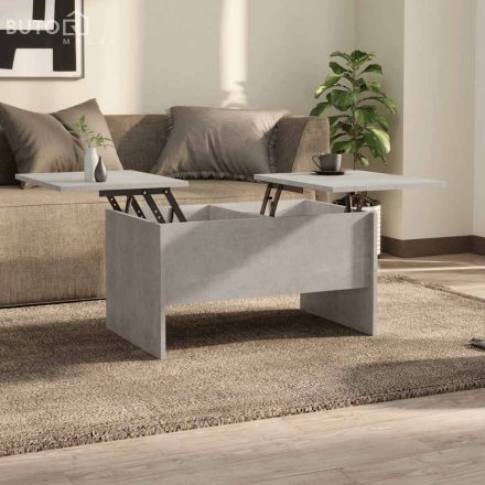 vidaXL betonszürke szerelt fa dohányzóasztal 80 x 50 x 42,5 cm