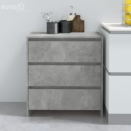 vidaXL betonszürke szerelt fa tálalószekrény 70x41x75 cm
