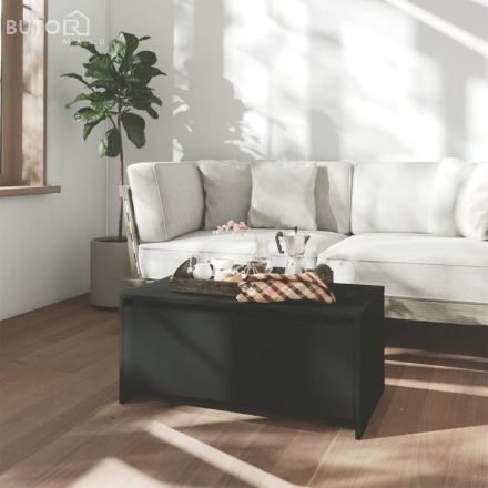 vidaXL fekete szerelt fa dohányzóasztal 90x50x41,5 cm
