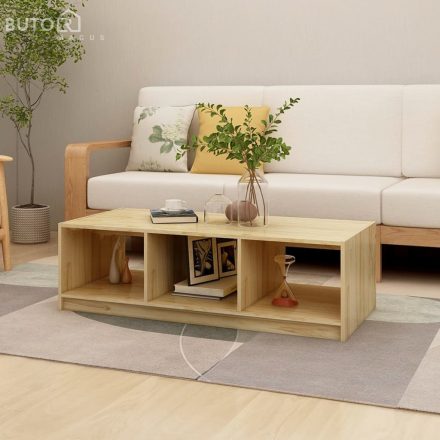 vidaXL tömör fenyőfa dohányzóasztal 110 x 50 x 34 cm