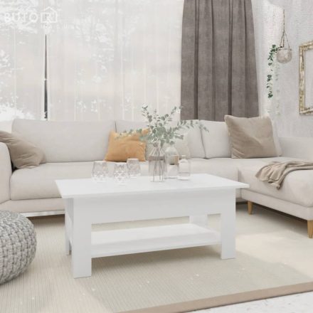 vidaXL fehér szerelt fa dohányzóasztal 102 x 55 x 42 cm