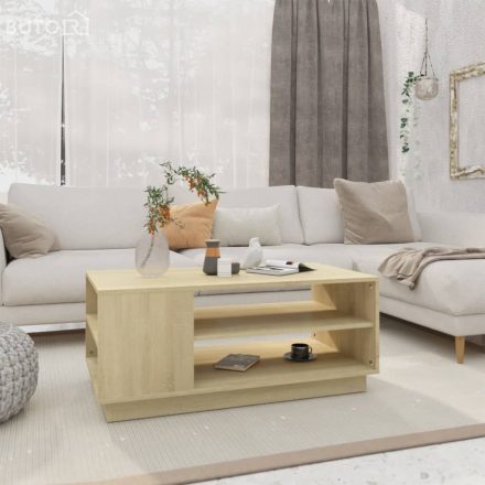 vidaXL sonoma tölgy színű szerelt fa dohányzóasztal 102x55x43 cm