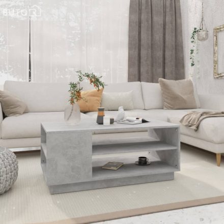 vidaXL betonszürke szerelt fa dohányzóasztal 102x55x43 cm