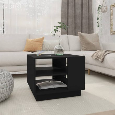 vidaXL fekete szerelt fa dohányzóasztal 55 x 55 x 43 cm