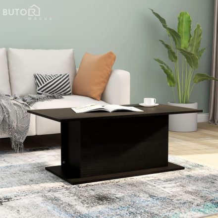 vidaXL fekete szerelt fa dohányzóasztal 102x55,5x40 cm