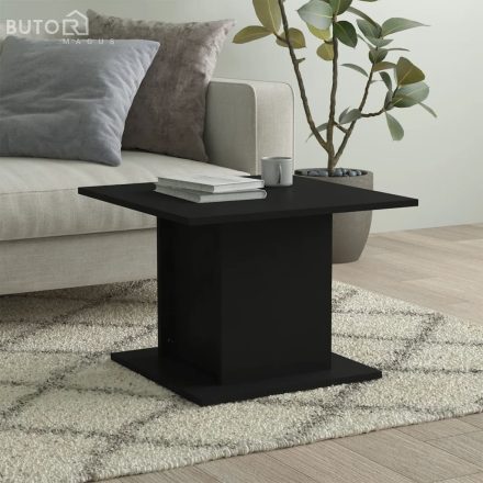 vidaXL fekete szerelt fa dohányzóasztal 55,5x55,5x40 cm