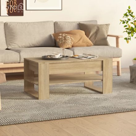 vidaXL sonoma tölgy színű szerelt fa dohányzóasztal 102x55x45 cm