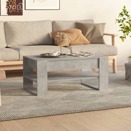 vidaXL betonszürke szerelt fa dohányzóasztal 102 x 55 x 45 cm
