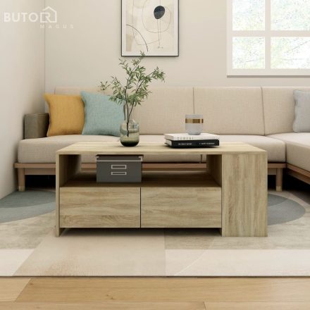 vidaXL sonoma tölgy színű szerelt fa dohányzóasztal 102 x 55 x 42 cm