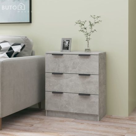 vidaXL betonszürke szerelt fa tálalóasztal 60 x 30 x 70 cm