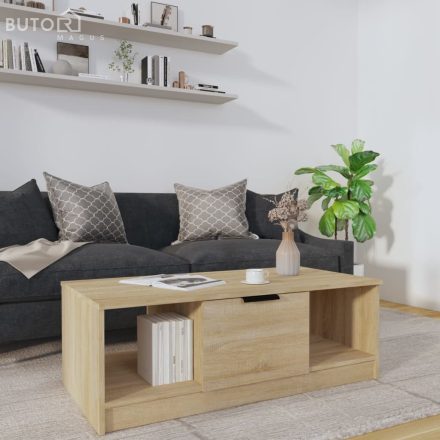 vidaXL sonoma tölgy színű szerelt fa dohányzóasztal 102 x 50 x 36 cm