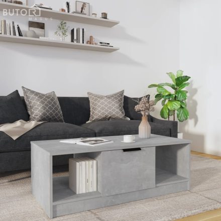 vidaXL betonszürke szerelt fa dohányzóasztal 102 x 50 x 36 cm