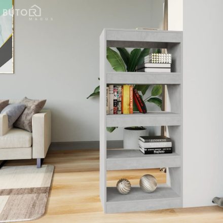 vidaXL betonszürke szerelt fa könyvszekrény/térelválasztó 60x30x135 cm