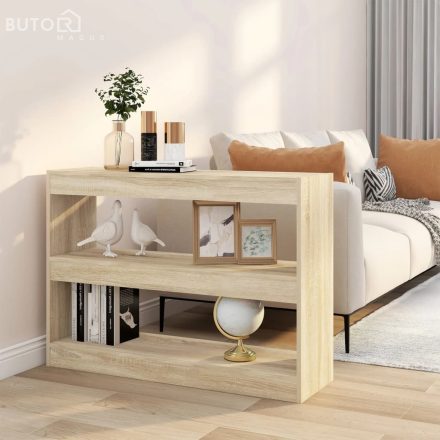 vidaXL sonoma tölgy térelválasztó könyvszekrény 100 x 30 x 72 cm