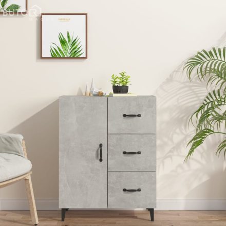 vidaXL betonszürke szerelt fa tálalószekrény 69,5 x 34 x 90 cm