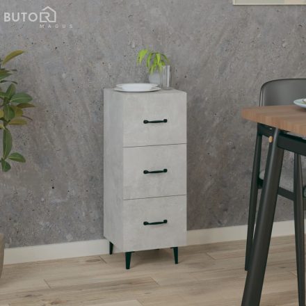 vidaXL betonszürke szerelt fa tálalószekrény 34,5 x 34 x 90 cm