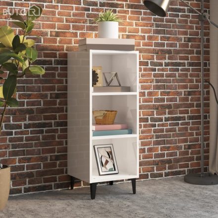vidaXL magasfényű fehér szerelt fa tálalószekrény 34,5 x 32,5 x 90 cm