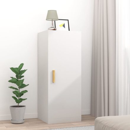  vidaXL magasfényű fehér szerelt fa faliszekrény 34,5 x 34 x 90 cm